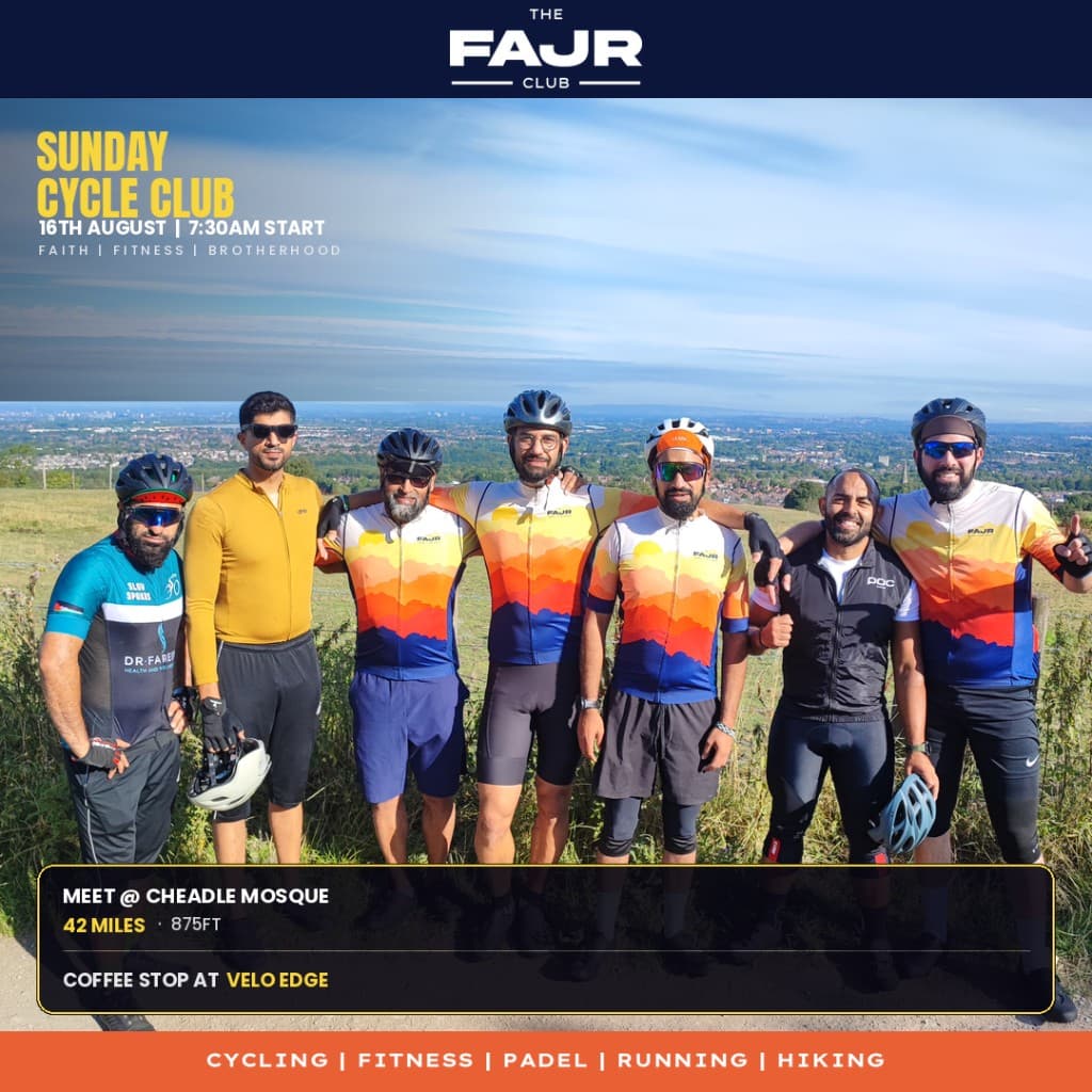 Sunday Cycle Club — Coffee Ride event poster — The Fajr Club