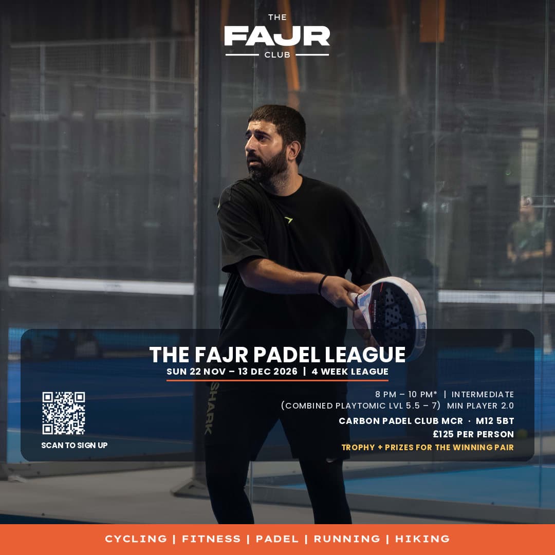 The Fajr Padel League — November event poster — The Fajr Club